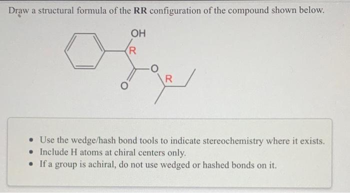 Solved Draw a structural formula of the R configuration of | Chegg.com
