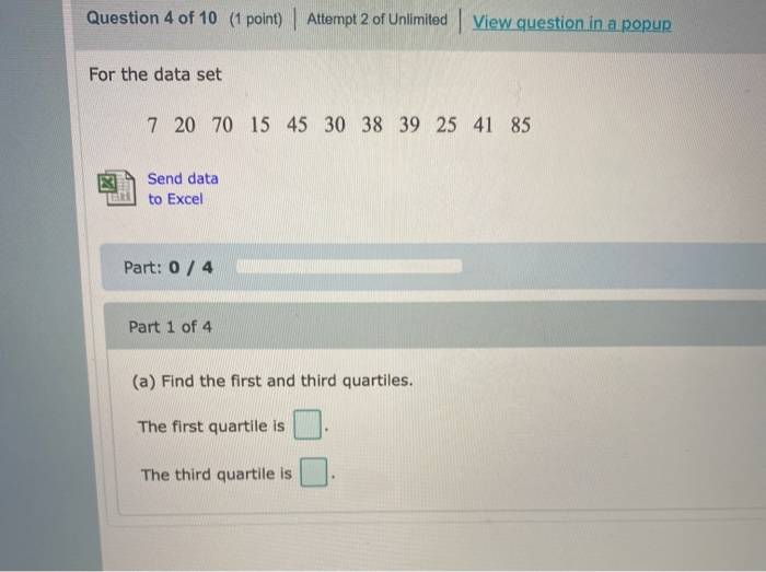 Solved Question 4 of 10 (1 point) Attempt 2 of Unlimited | Chegg.com