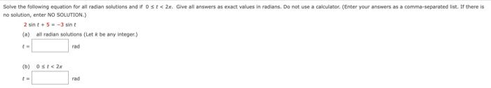 Solved Solve the equation for all degree solutions and to | Chegg.com