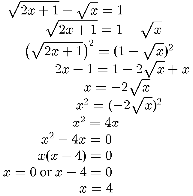 Solved: Solve the equation and check for extraneous solutions ...