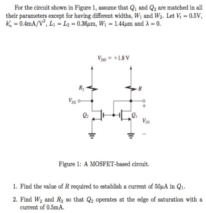 Solved For the circuit shown in Figure 1, assume that Q1 and | Chegg.com