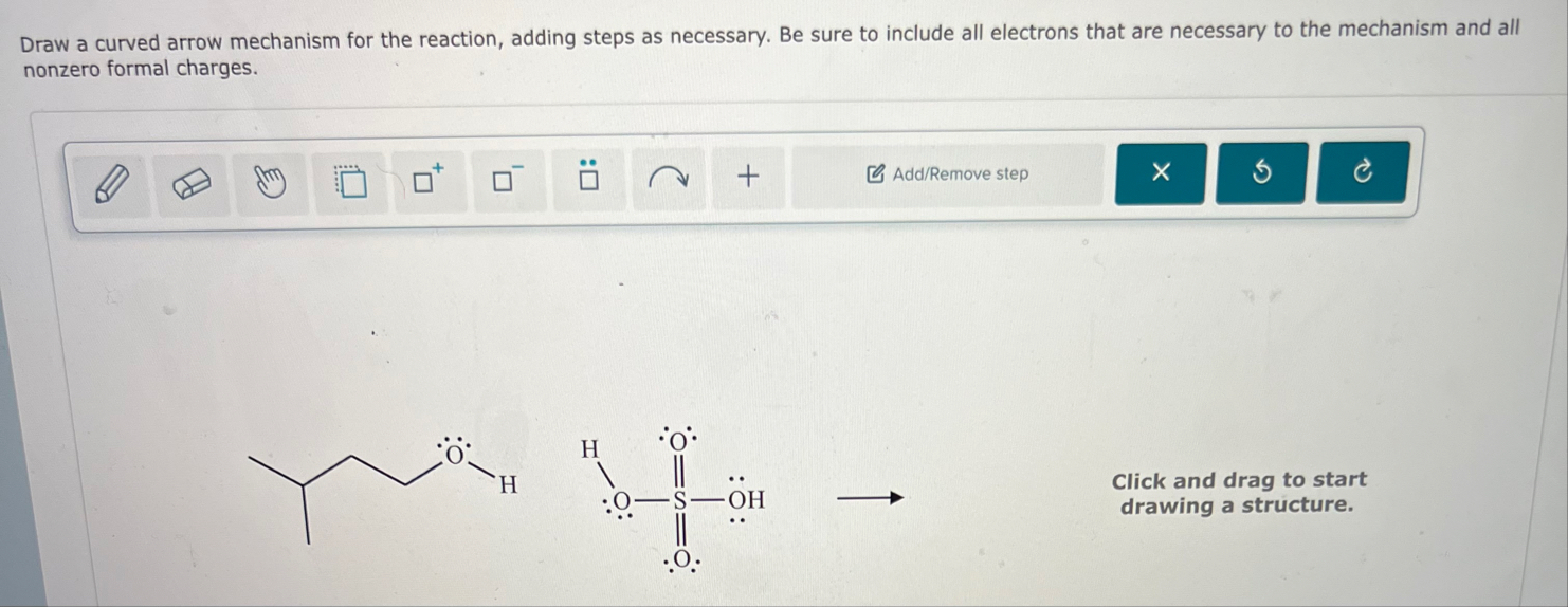 Solved Draw a curved arrow mechanism for the reaction, | Chegg.com