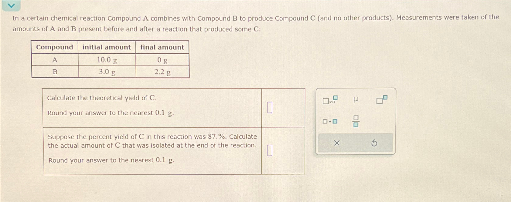 Solved In a certain chemical reaction Compound A combines | Chegg.com