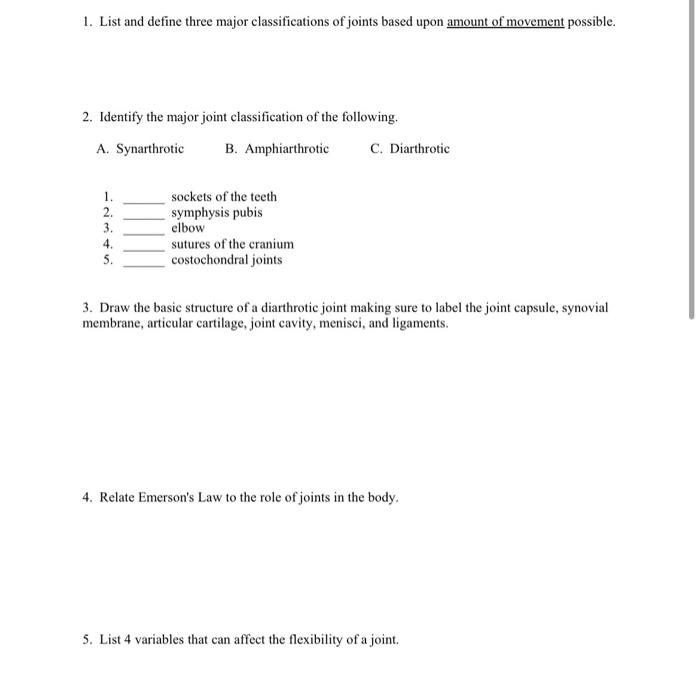 Solved 1. List and define three major classifications of | Chegg.com