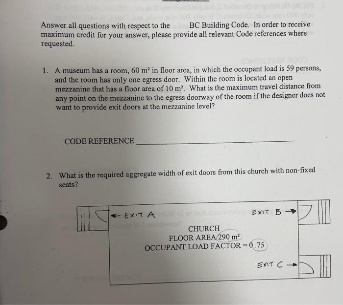 Solved Answer all questions with respect to the BC Building | Chegg.com