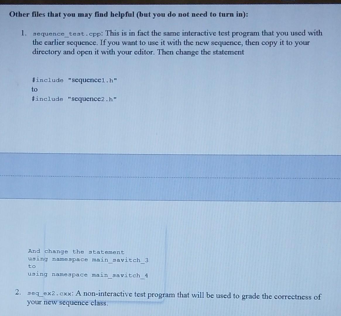 Solved Page of Programming Assignment 3: Revise the sequence | Chegg.com