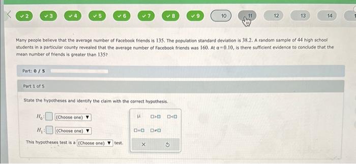 Solved Many people believe that the average number of | Chegg.com