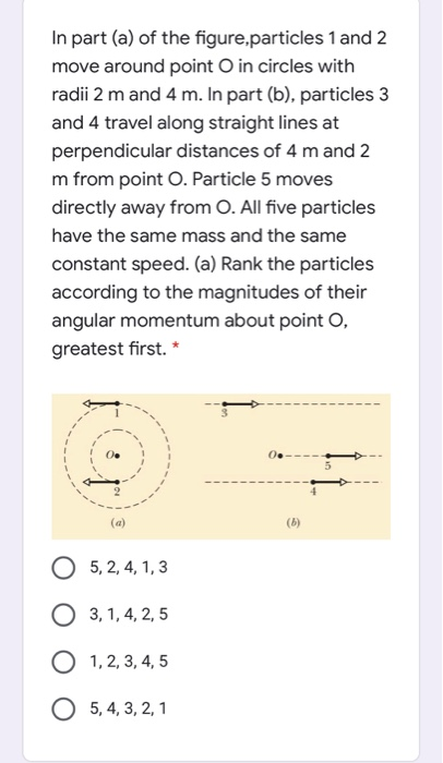 In Part A Of The Figure Particles 1 And 2 Move Chegg Com