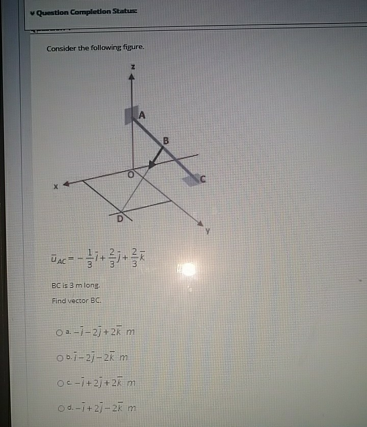 Solved Question Completion Status Consider the following | Chegg.com