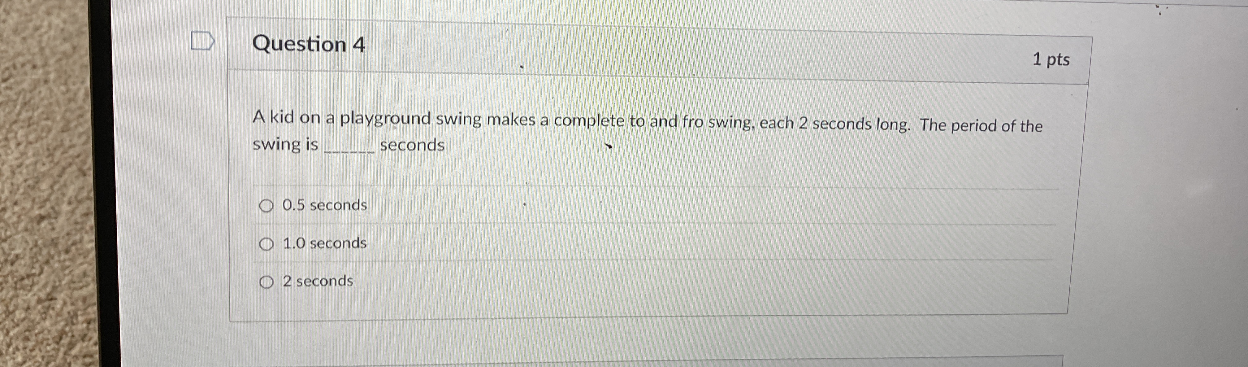 Solved Question 4A kid on a playground swing makes a | Chegg.com