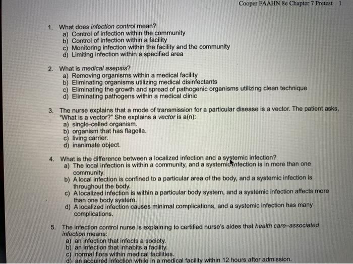 Solved Cooper FAAHN 8e Chapter 7 Pretest 1 1. What does