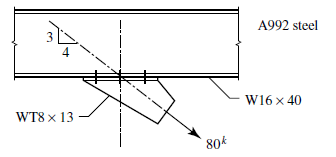 Solved: Combined Shear and Tension in Fasteners In the connection ...