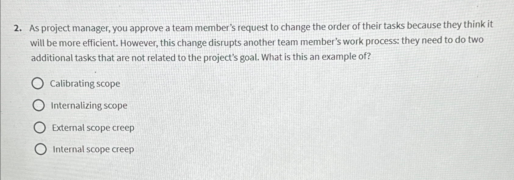 Solved As project manager, you approve a team member's | Chegg.com