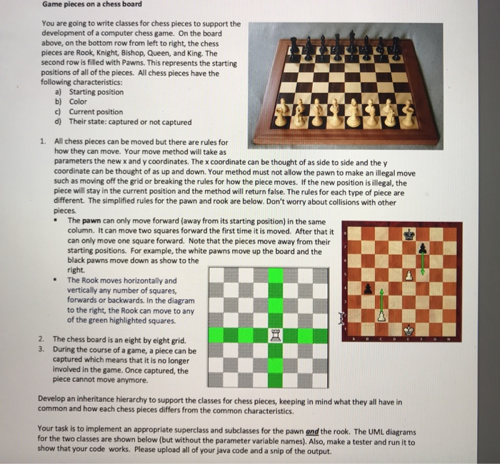 Initial position of the chess pieces where the first row with squares