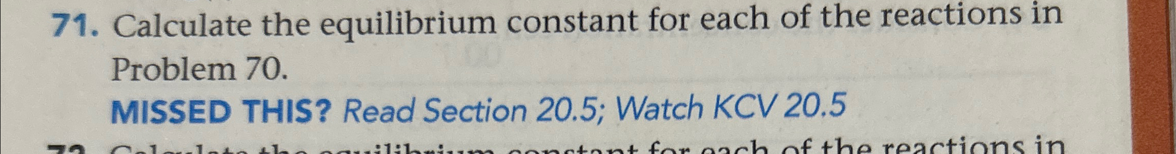 Calculate the equilibrium constant for each of the | Chegg.com