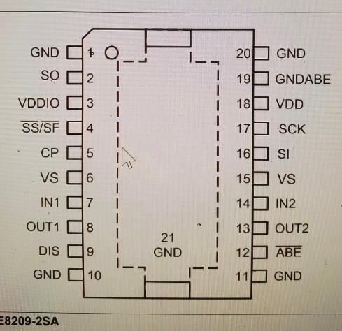 Solved using TLE8209-2SA create a circuit that connects to a | Chegg.com