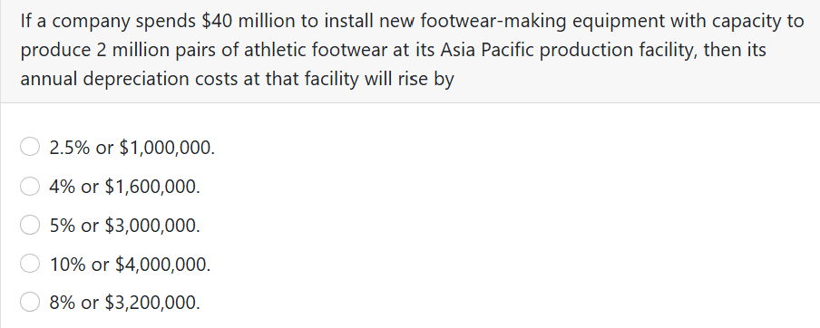 Solved If ﻿a company spends $40 ﻿million to ﻿install new | Chegg.com
