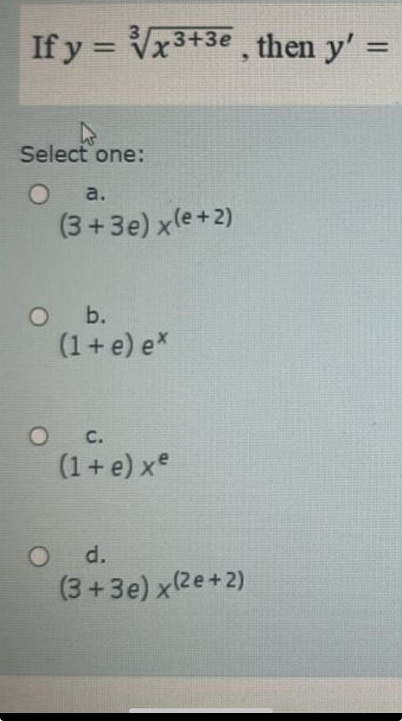 solved-if-y-x3-3e3-then-y-select-chegg