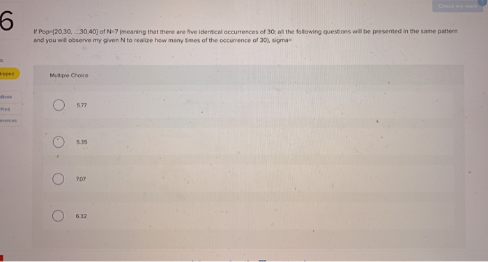 Solved Of Pop 30 30 40 Of N 7 Meaning That There Chegg Com