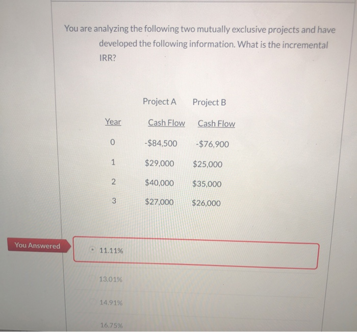 Solved You are analyzing the following two mutually | Chegg.com