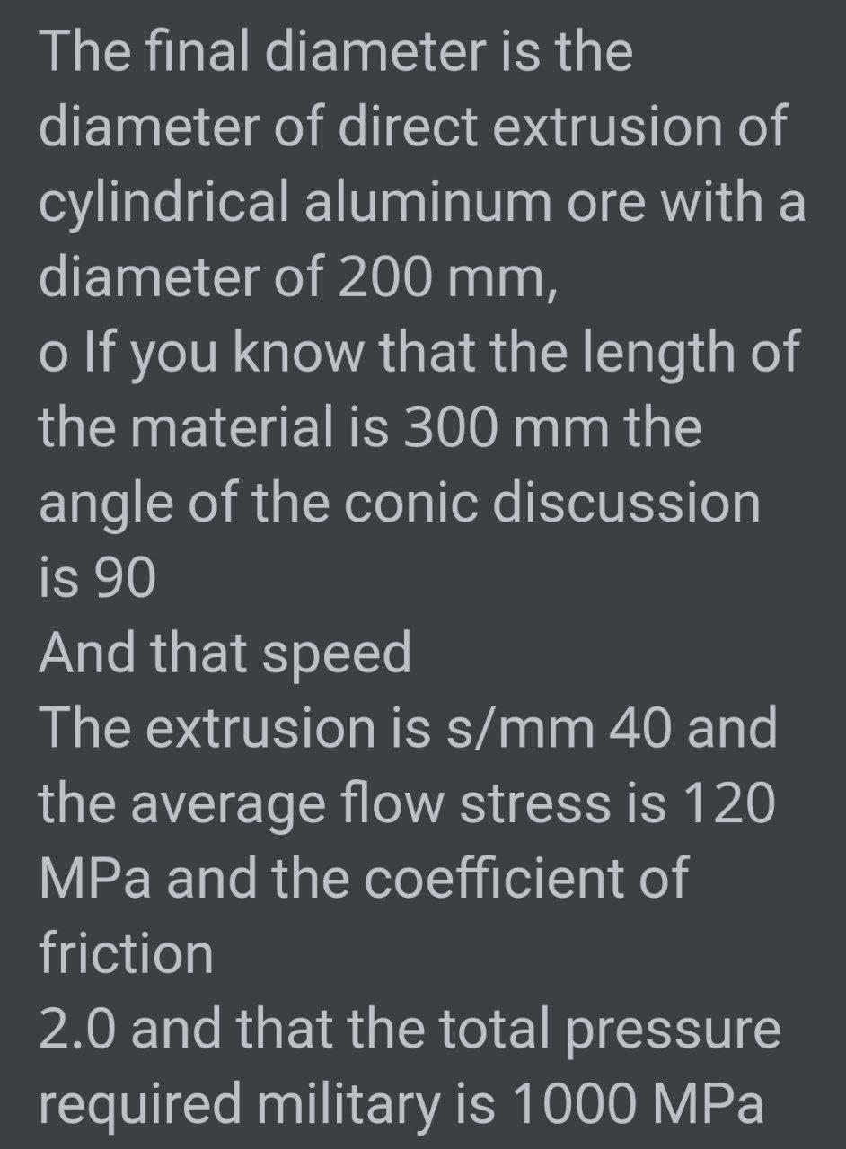 The final diameter is the diameter of direct