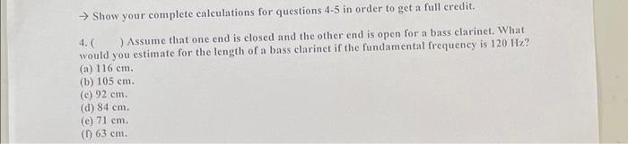 Solved → Show your complete calculations for questions 4−5 | Chegg.com