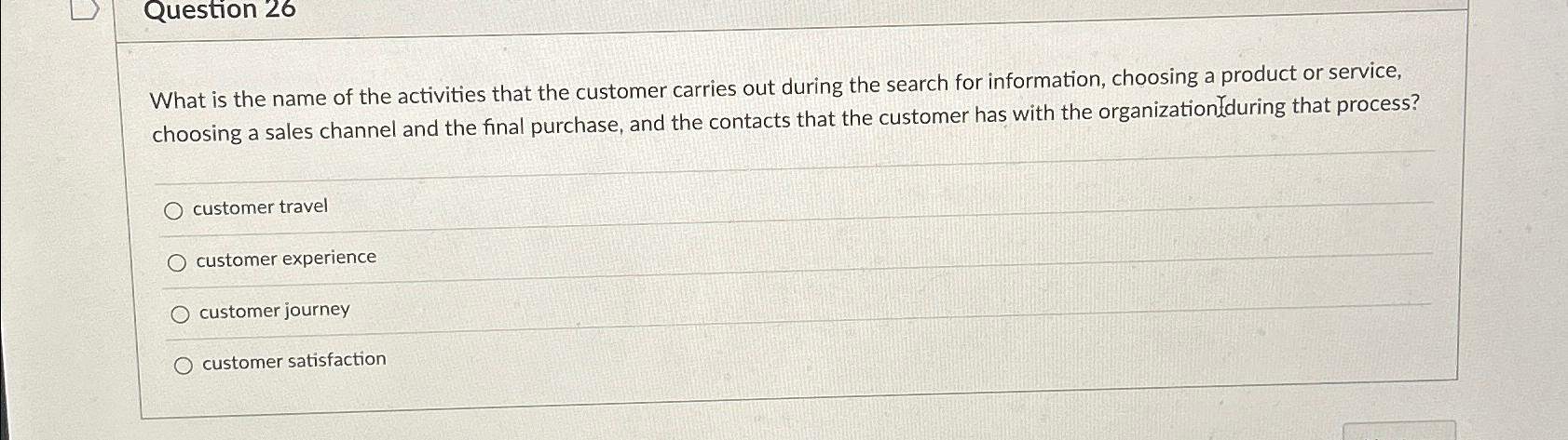 Solved Question 26What is the name of the activities that | Chegg.com