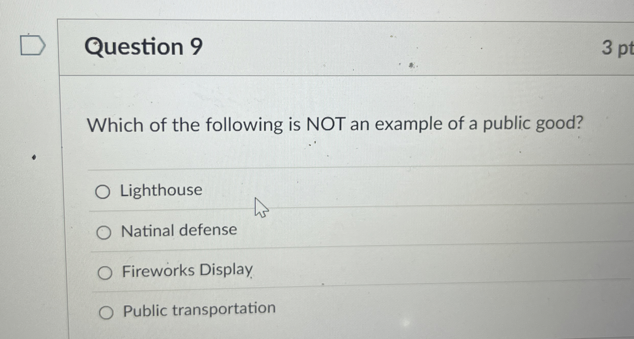 Solved Question 9Which of the following is NOT an example of | Chegg.com