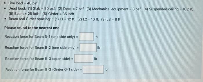 Solved Determine The Reaction Forces For Beams B-1, B-2, And | Chegg.com