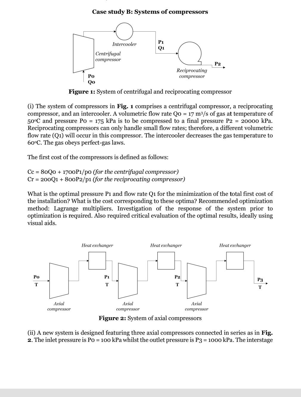 Solved Case study B Systems of compressors Intercooler P1
