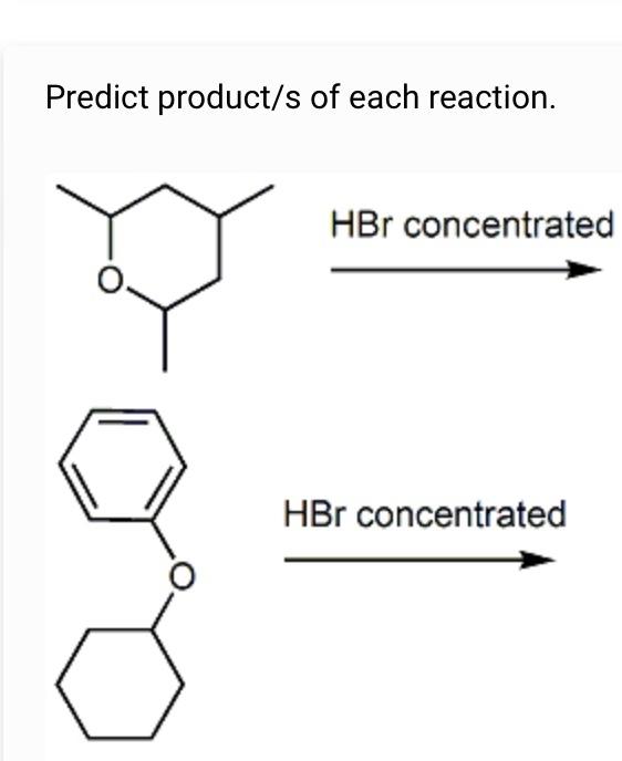 Solved Predict Products Of Each Reaction 9720