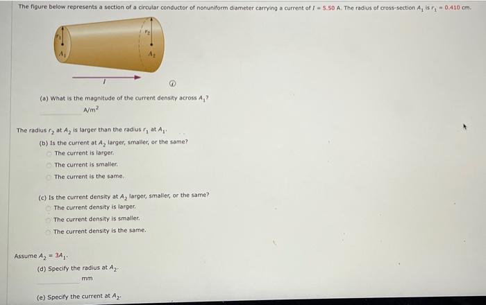 Solved The figure below represents a section of a circular | Chegg.com