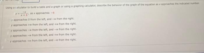 Solved Using A Calculator To Build A Table And A Graph Or | Chegg.com