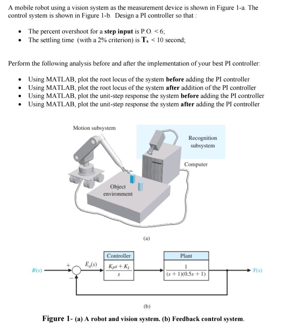 Solved A mobile robot using a vision system as the | Chegg.com