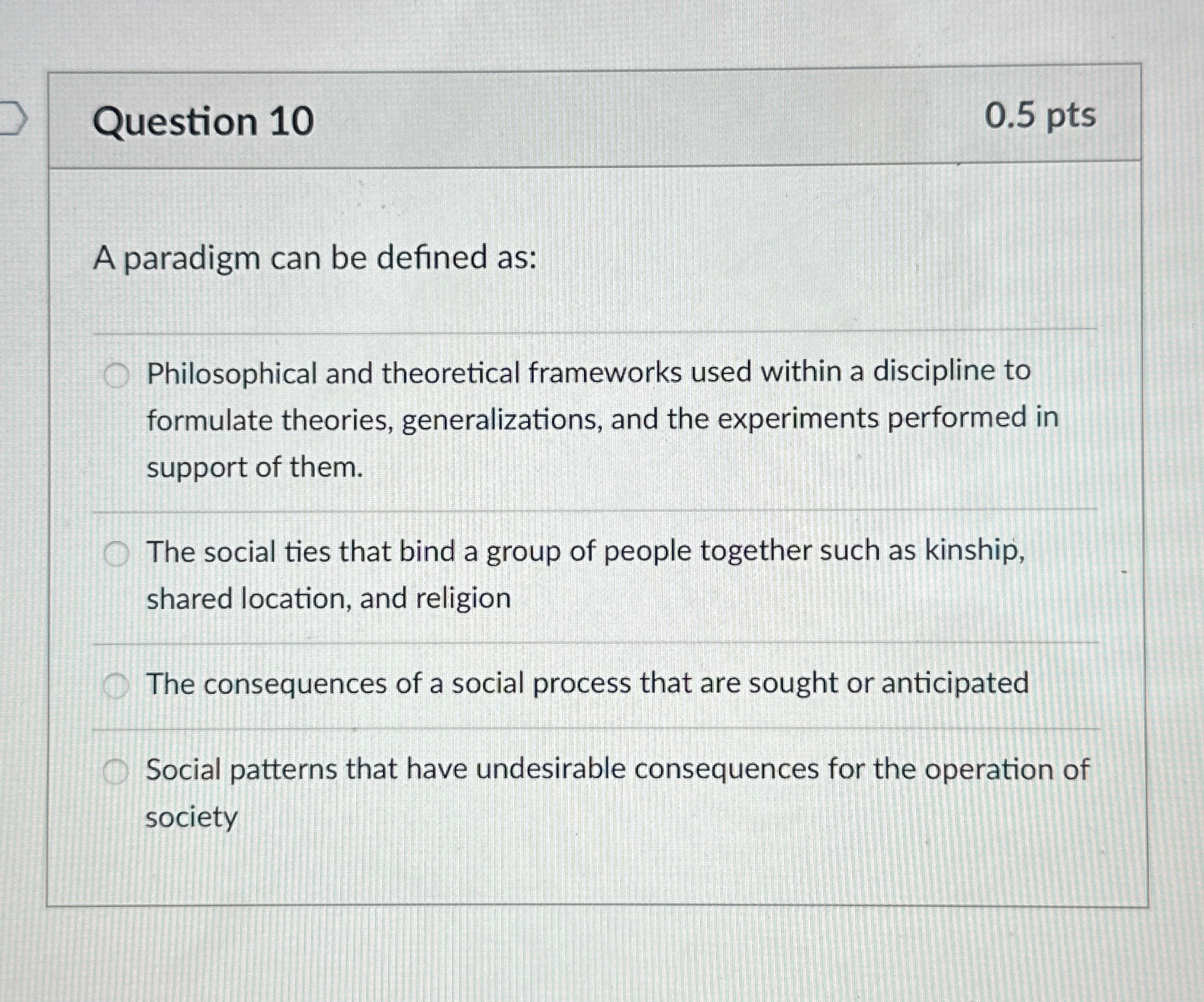 Solved Question 100.5ptsA paradigm can be defined | Chegg.com
