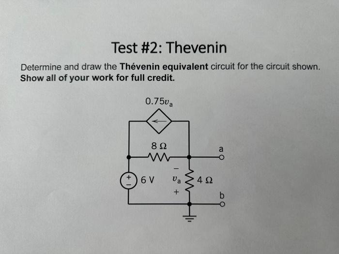 Solved Determine and draw the Thévenin equivalent circuit | Chegg.com