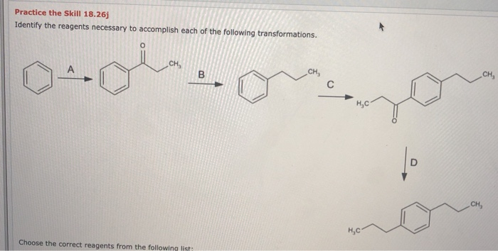 Solved Practice the Skill 18.26 Identify the reagents | Chegg.com