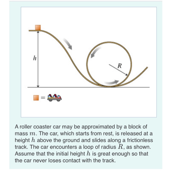 Solved A roller coaster car may be approximated by a block