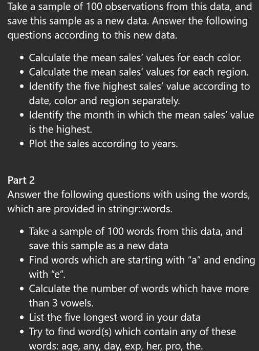 Solved Take a sample of 100 observations from this data, and | Chegg.com