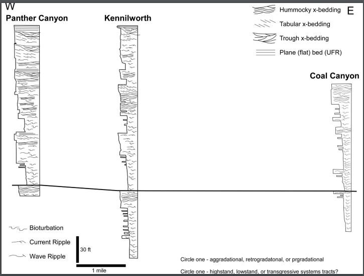 Solved 1. ﻿Identify facies based on sediment sizes and | Chegg.com