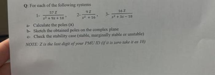 Solved Q: For each of the following systems 1- | Chegg.com