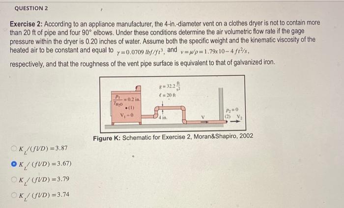 Exercise 1: Air under standard conditions flows | Chegg.com