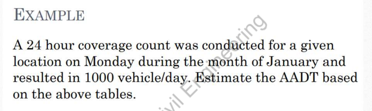 EXAMPLE A 24 hour coverage count was conducted for a | Chegg.com