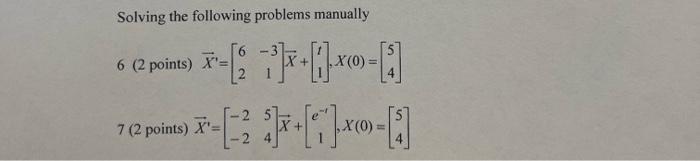 Solved Solving the following problems manually 6 (2 points) | Chegg.com