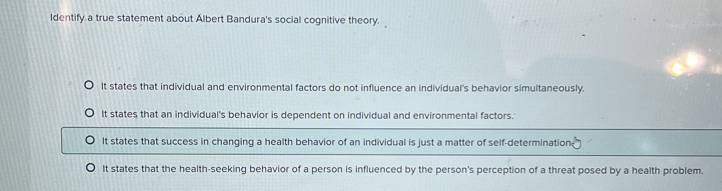 Solved Identify a true statement about Álbert Bandura's | Chegg.com