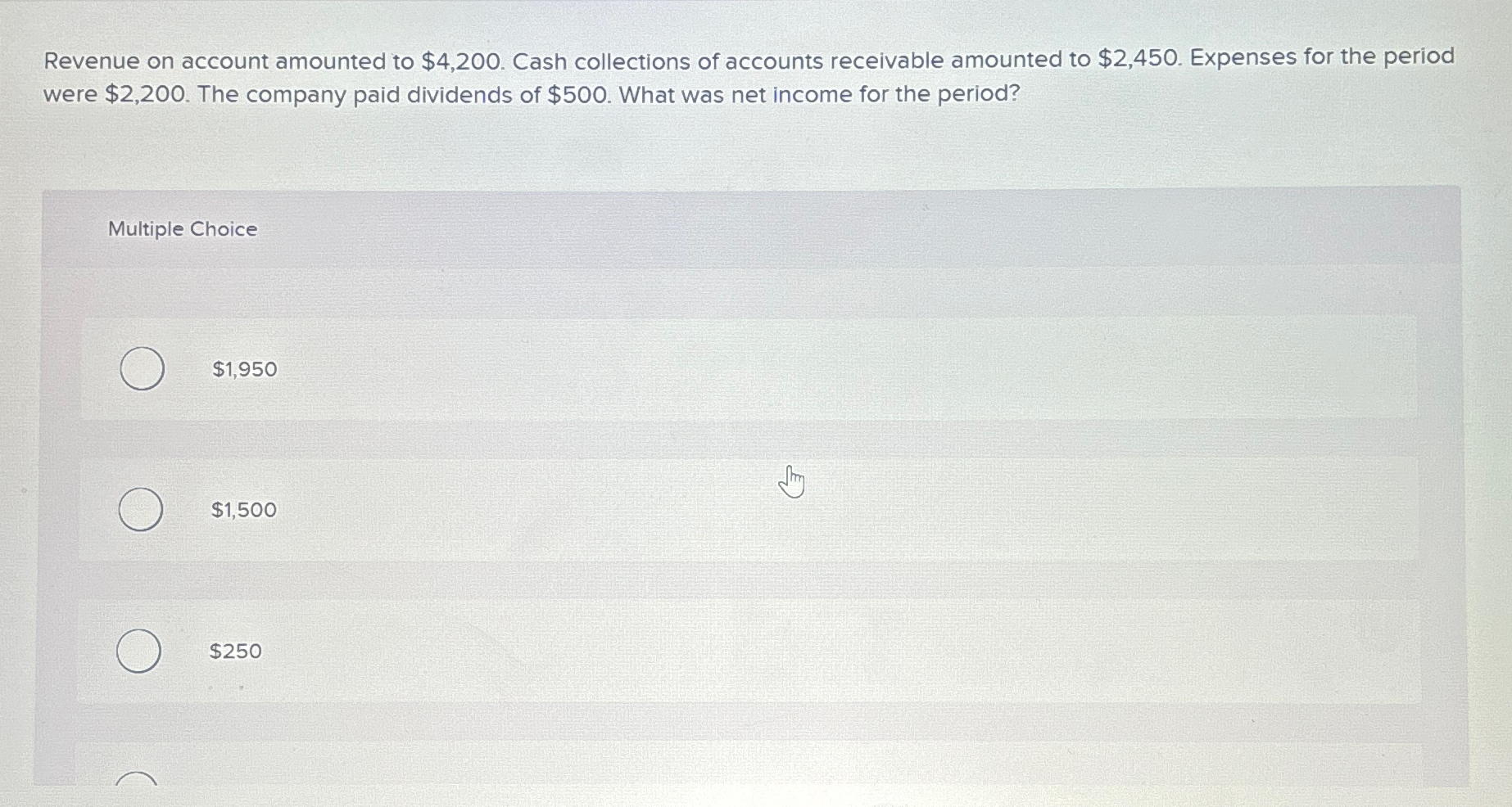Solved Revenue on account amounted to $4,200. Cash | Chegg.com