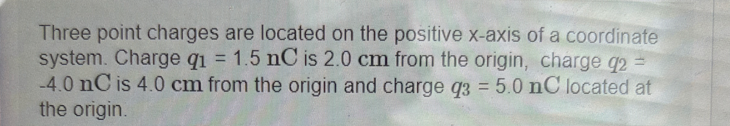 Three point charges are located on the positive | Chegg.com