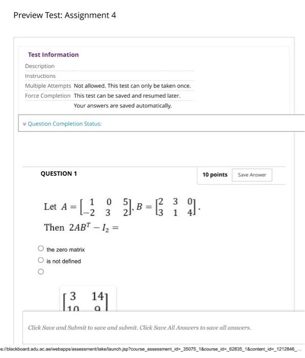 Solved Preview Test: Assignment 4 Test Information | Chegg.com