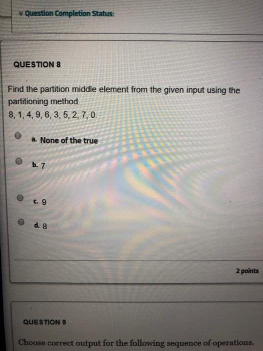 Solved Question Completion Status: QUESTION 1 Consider the | Chegg.com