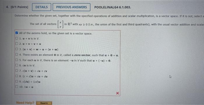 Solved Determine Whether The Given Set, Together With The | Chegg.com